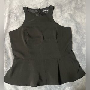 Express Black Peplum Tank Top
